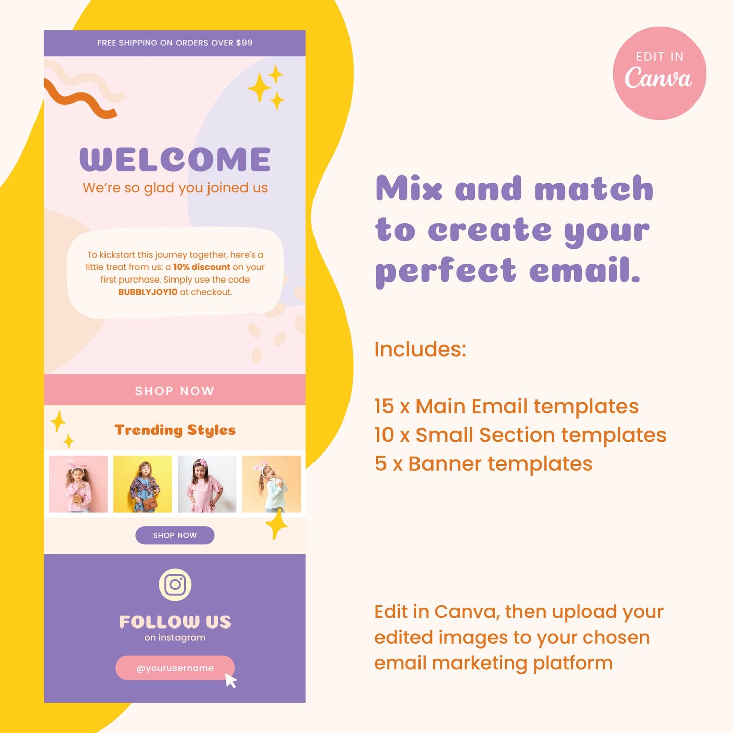 Bubbly Email Graphics Template