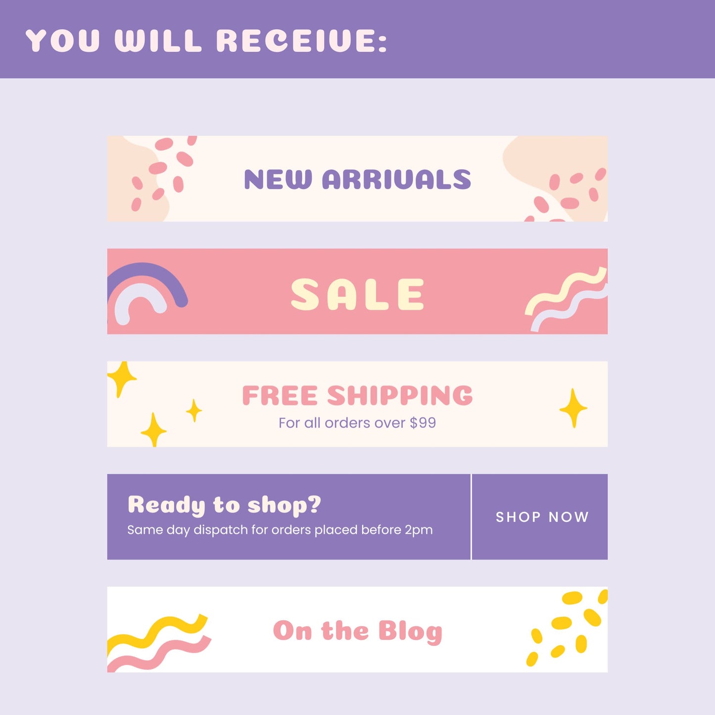 Bubbly Email Graphics Template