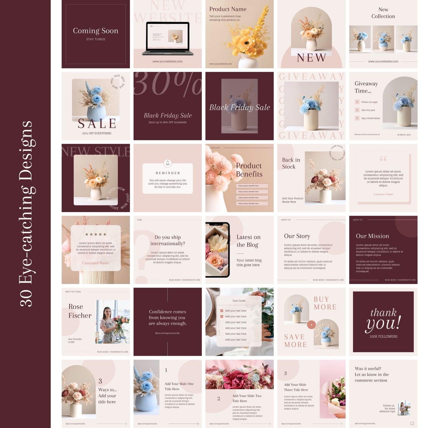 Rosa Social Media Templates